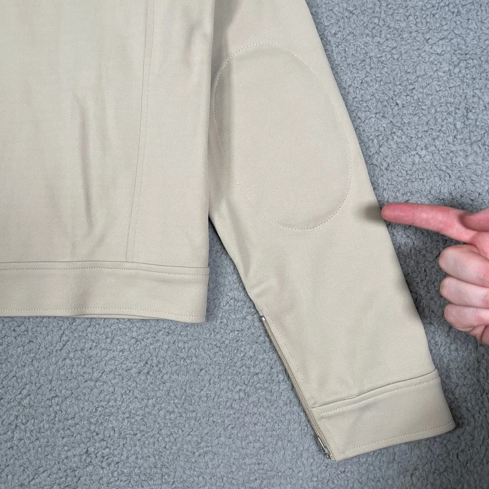 Vintage Polo Ralph Lauren Sport Jacket Womens L Beige‎ Cropped Fit USA Made 90s